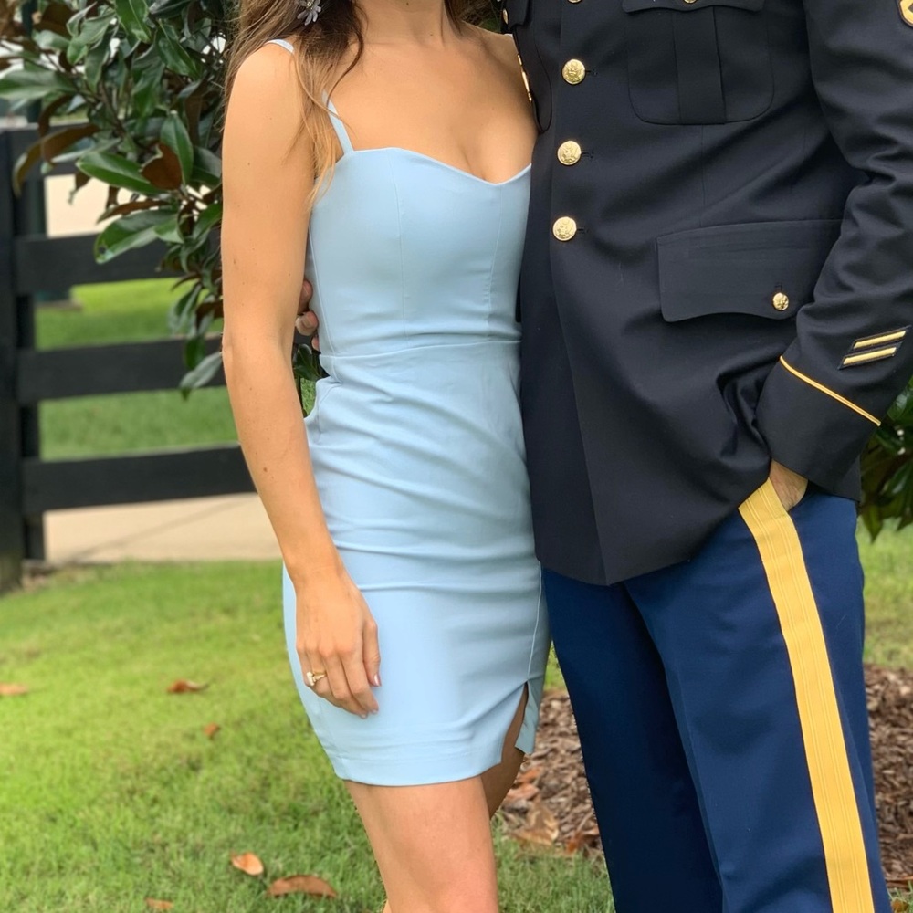 Revolve- Nookie Light Blue Mini Dress